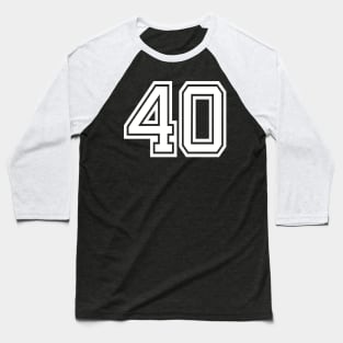 Numbers 40 for a sports team, group, or community Baseball T-Shirt